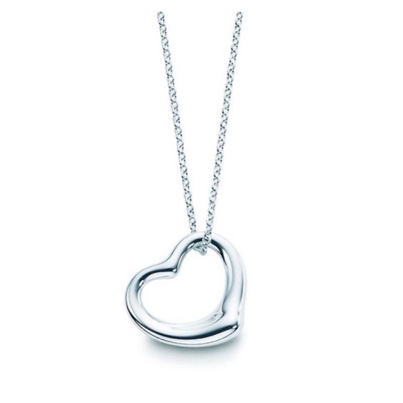 NWB Sparkle & Shine Sterling Silver 925 Open Heart Pendant Necklace - Picture 1 of 7